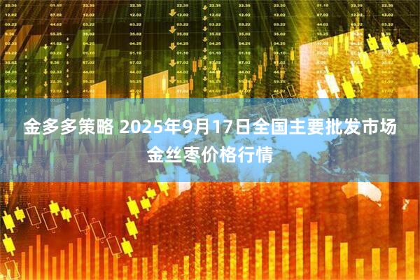 金多多策略 2025年9月17日全国主要批发市场金丝枣价格行情
