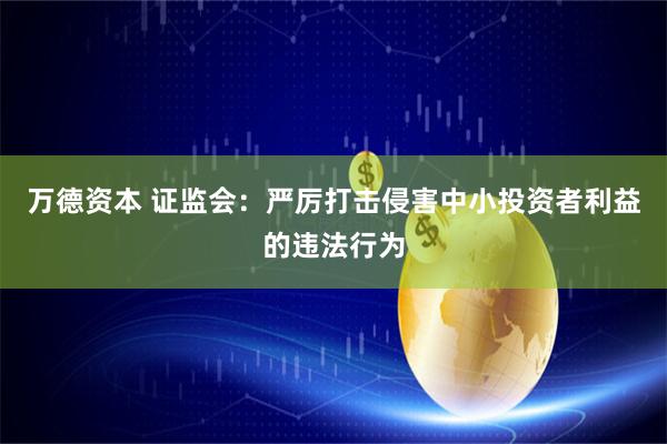 万德资本 证监会：严厉打击侵害中小投资者利益的违法行为